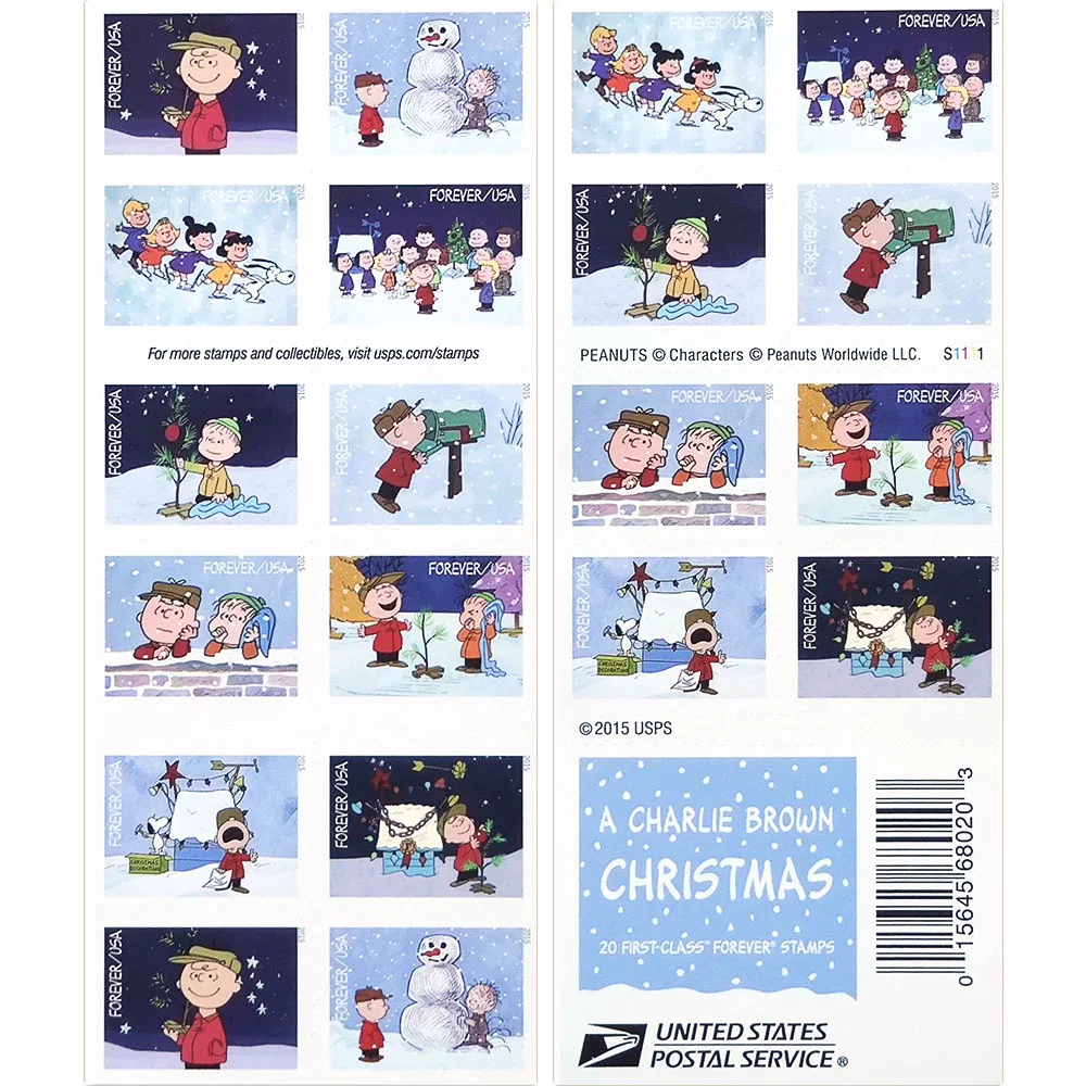 2015 A Charlie Brown Christmas Stamps - Forever Stamps