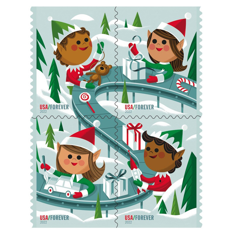 Big Sales! Christmas Collection Stamps,500 Pcs - Forever Stamps