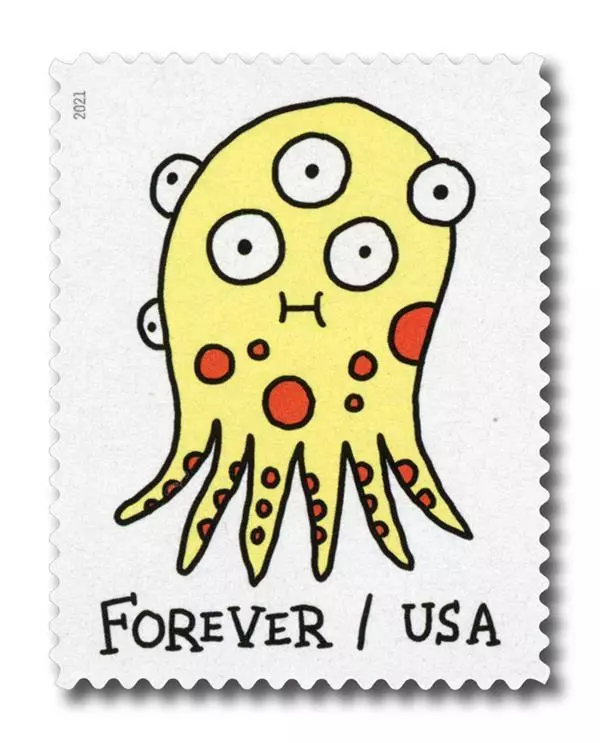 2021 Message Monsters Stamps - Forever Stamps