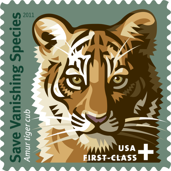2011 Save Vanishing Species Amur Tiger Stamps - Forever Stamps