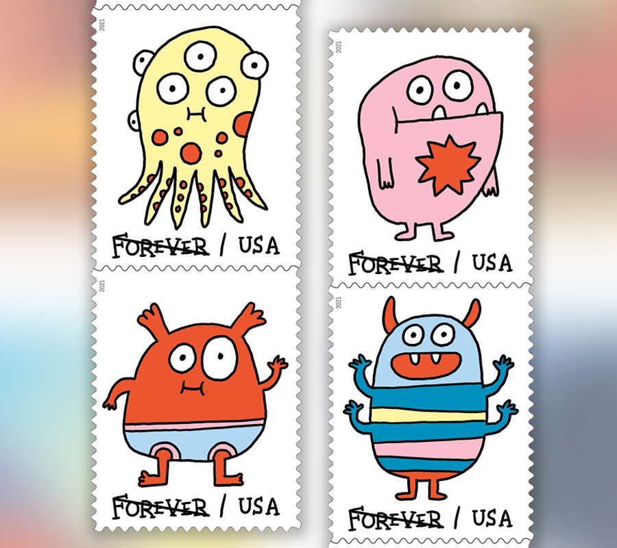 2021 Message Monsters Stamps - Forever Stamps