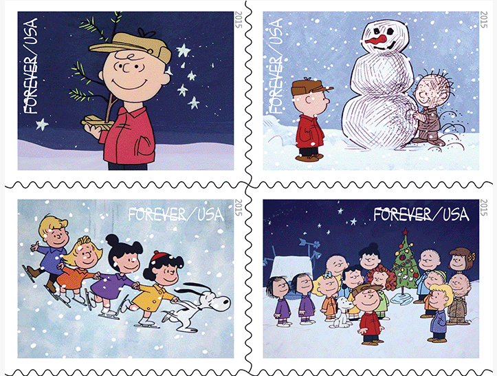 2015 A Charlie Brown Christmas Stamps - Forever Stamps